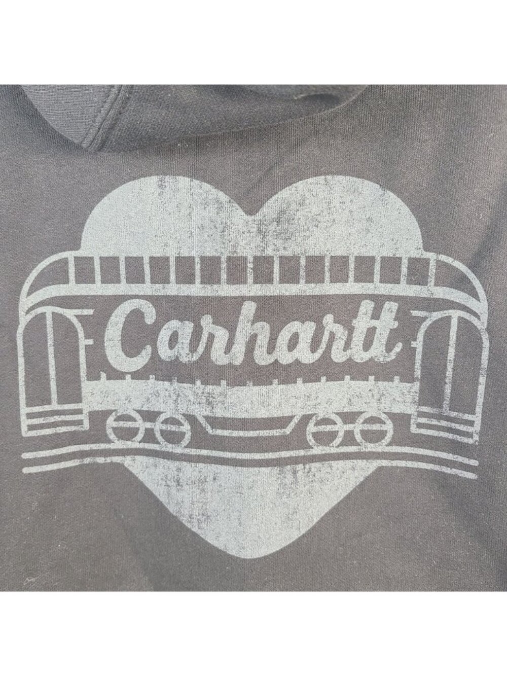 NEW Carhartt Women's Black Oversized Fit Hoodie Midweight M (8-10) Logo - Picture 6 of 6
